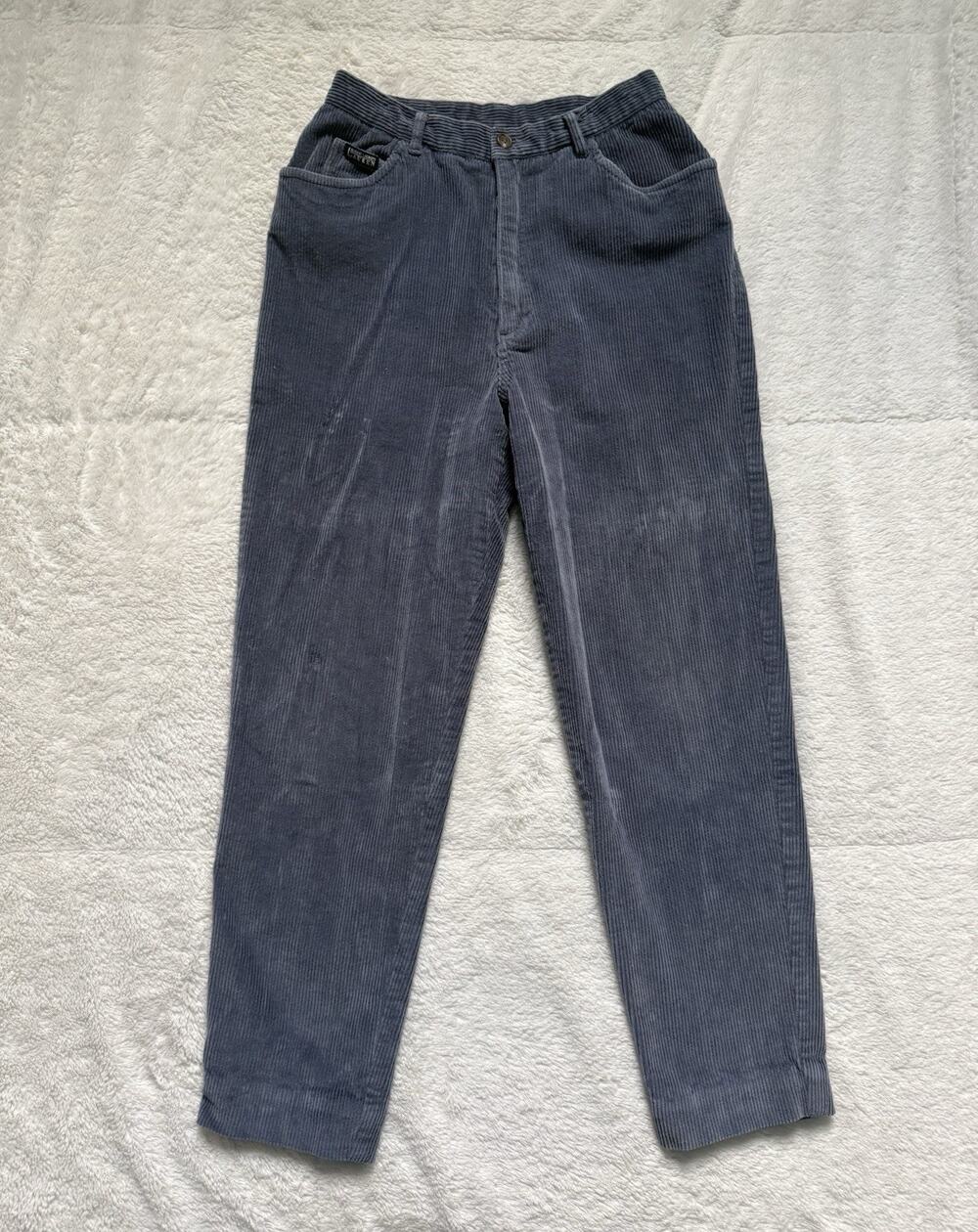 Ralph Lauren Corduroy Pants Women’s Petite 6P Blue Gray Straight Leg Hong Kong